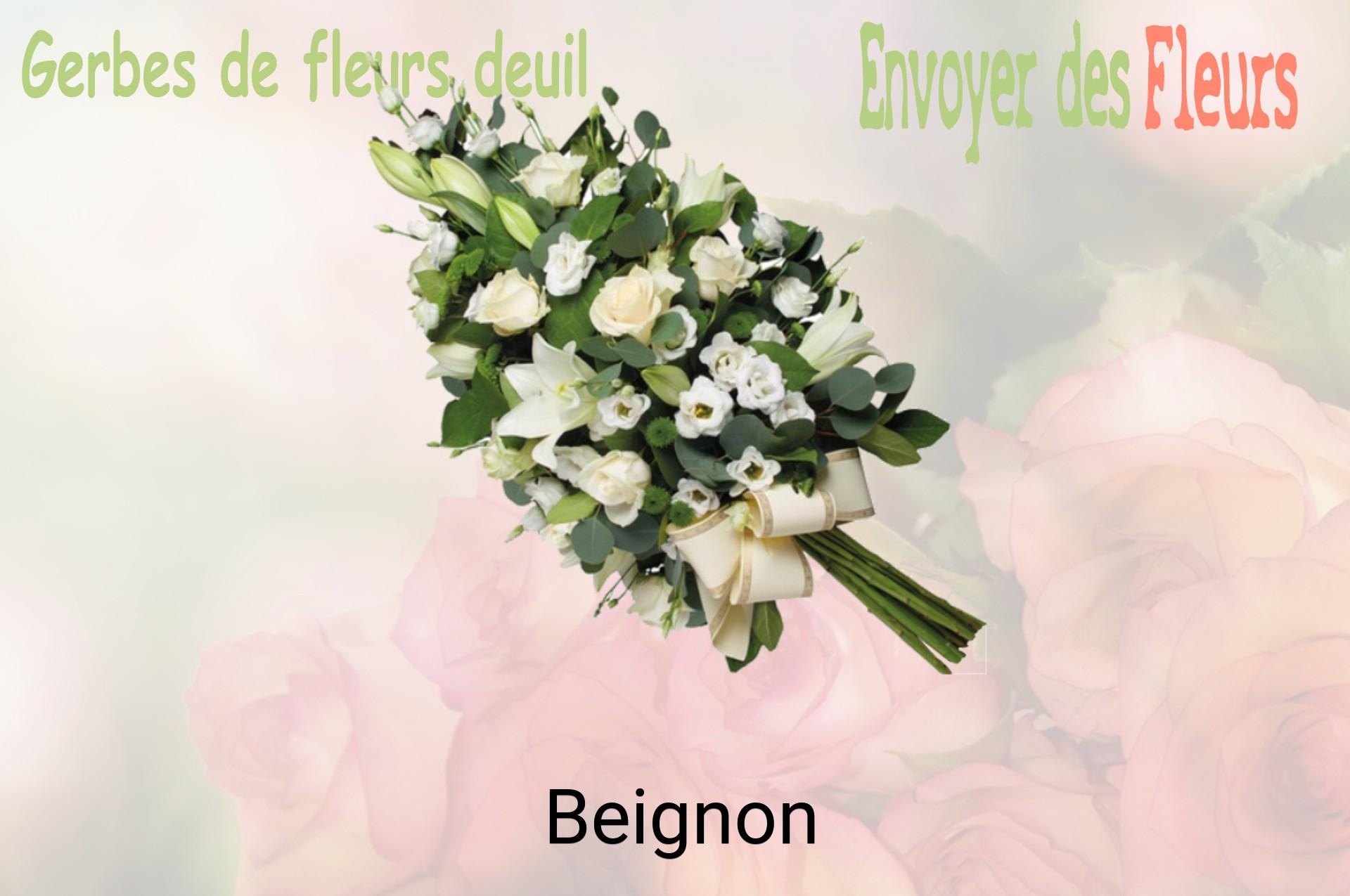 Gerbe de fleurs de deuil livrée à Beignon